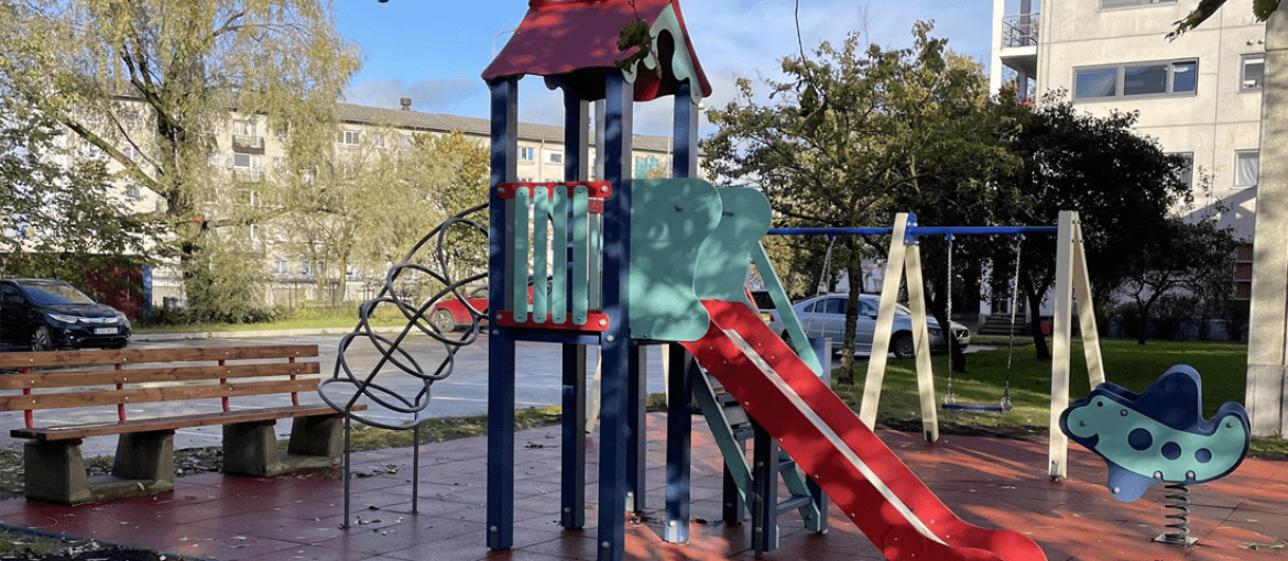 Children's playground manufactured by KIDIGO in Estonia in Tallinn.